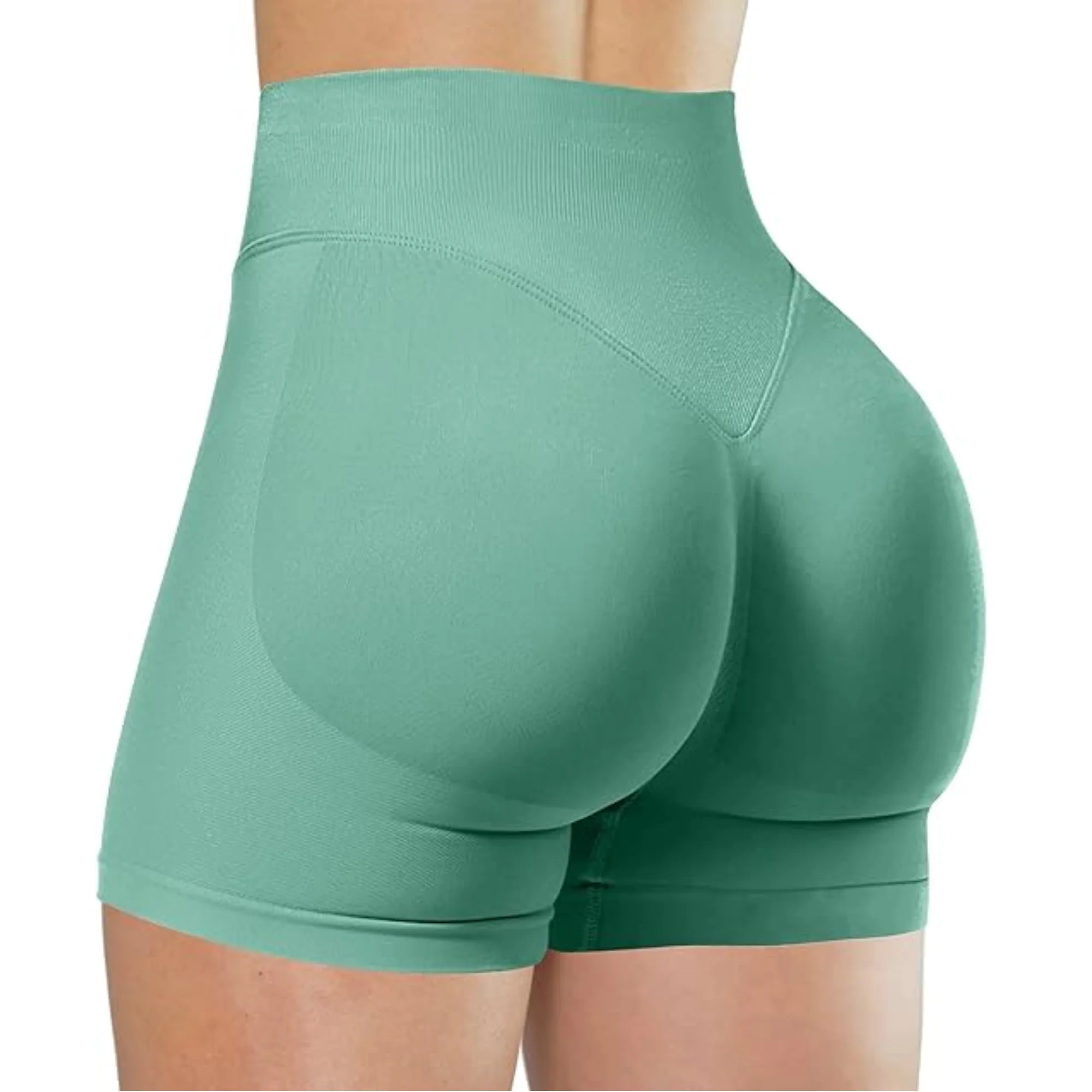 MEHEOL High-Waisted Yoga Shorts for Women – Slim Fit Sporty Fitness & Running Shorts
