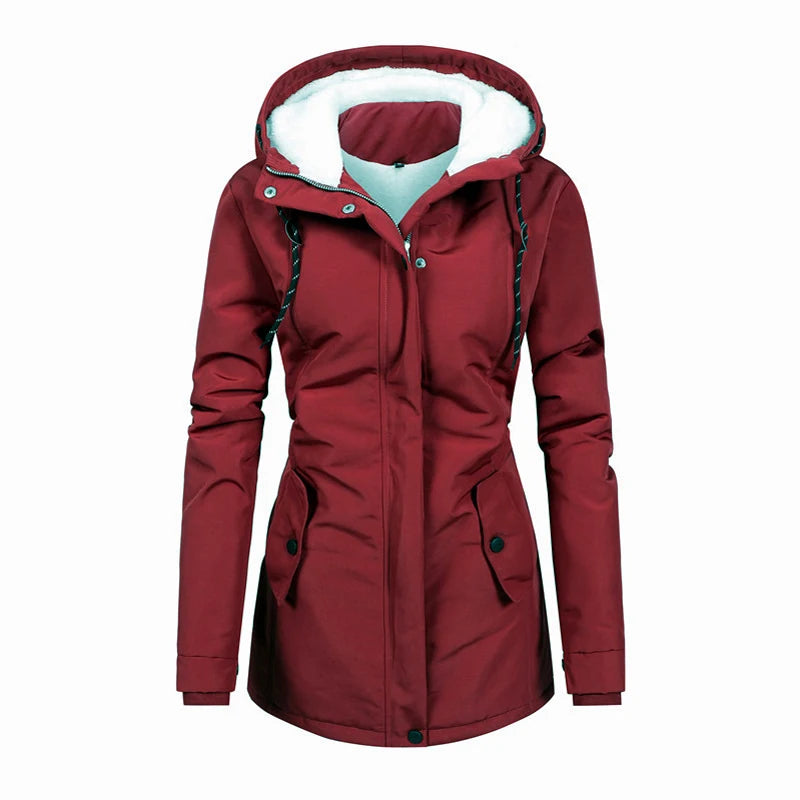 ArcticTrail Long Hooded Fleece-Lined Winter Parka for Women