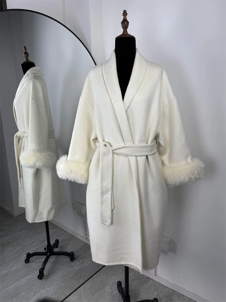 Loose Cardigan Wool Coat