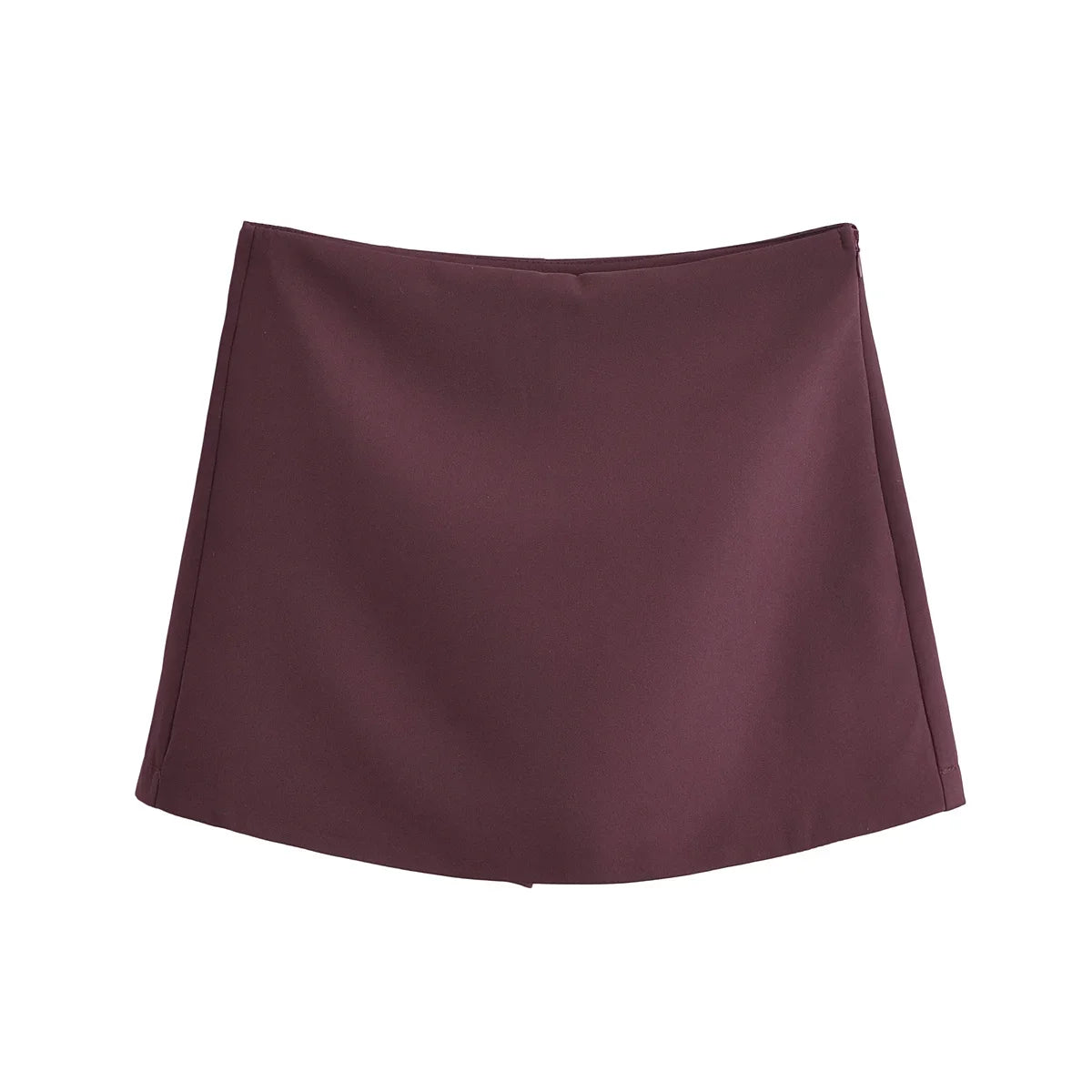TFMLN High-Waist Skort for Women – Vintage Casual Mini Shorts Skirt with Side Zipper