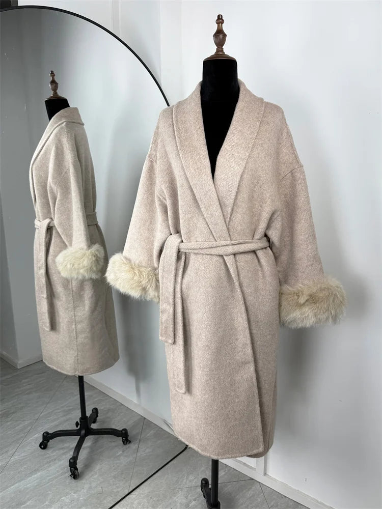 Loose Cardigan Wool Coat