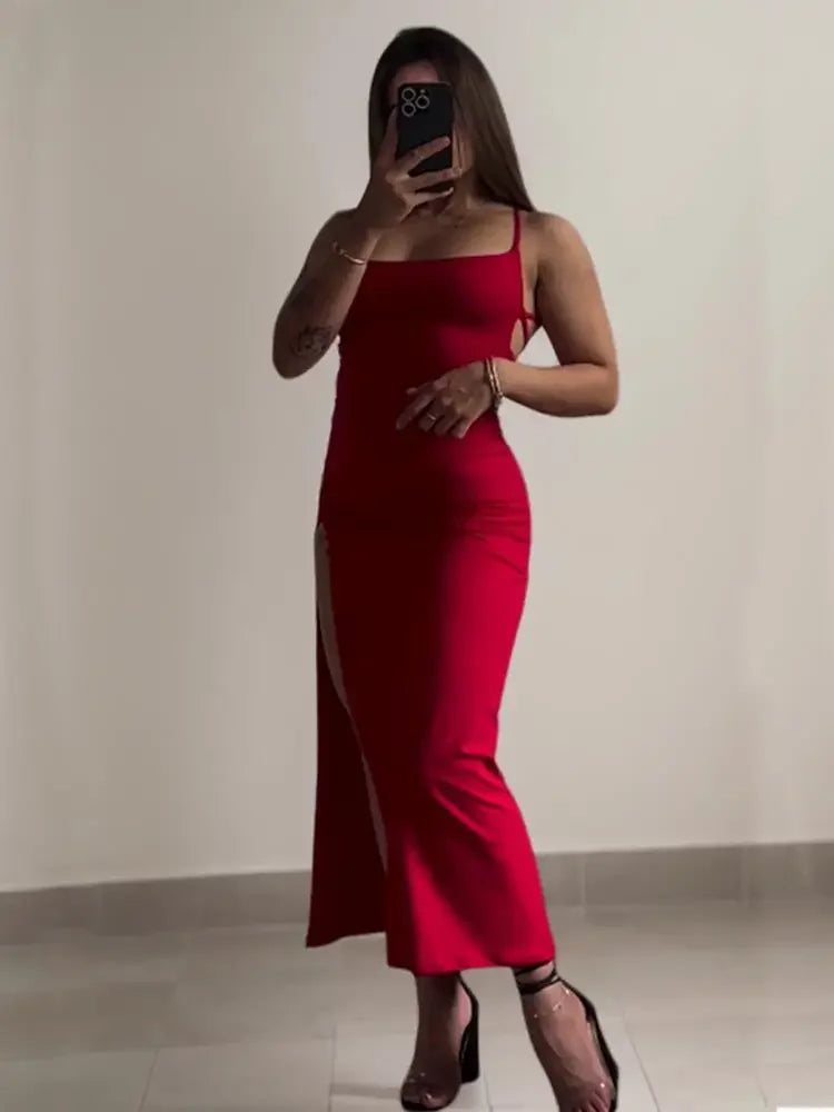 – Slim Streetwear Ankle-Length Dress