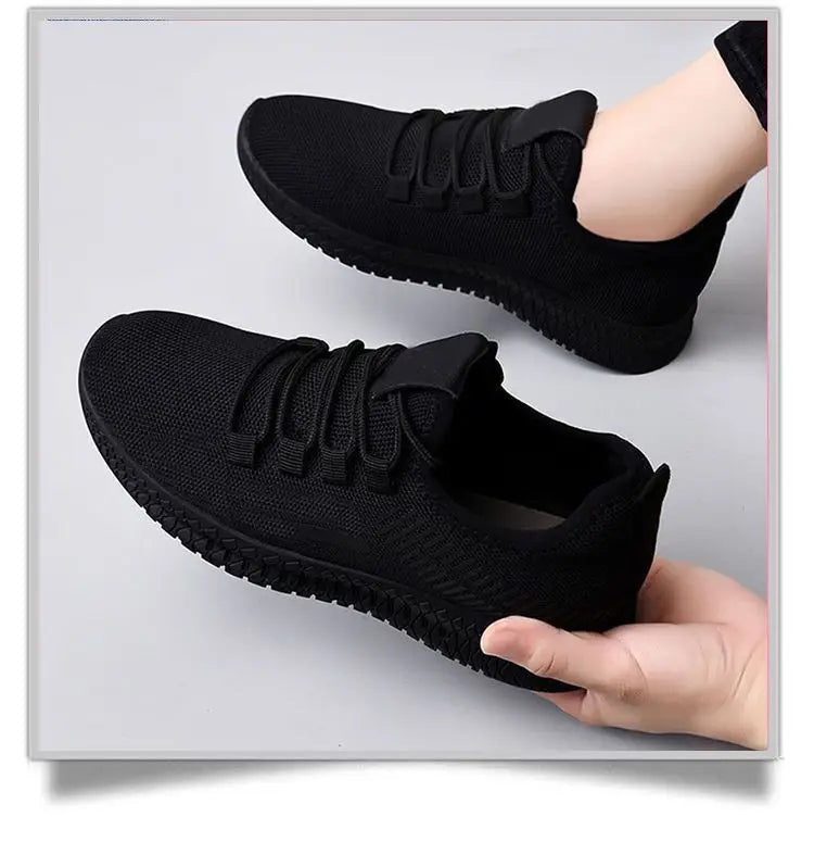 Women's Breathable Non-slip Platform Fashion New Casual Shoes Korean Running Shoes Black Sneakers Shoes for Women 2026 Autumn
