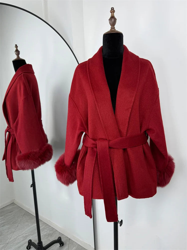 Loose Cardigan Wool Coat