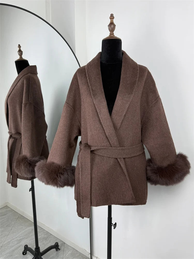 Loose Cardigan Wool Coat