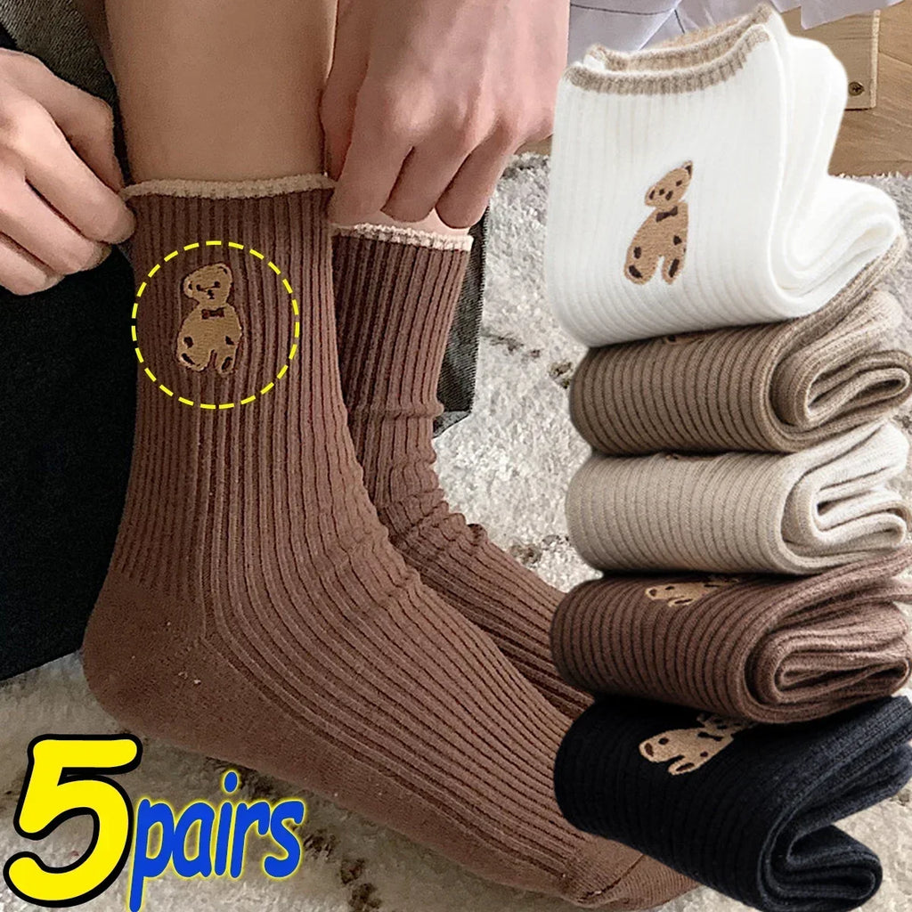 Cute Bear Cotton Socks