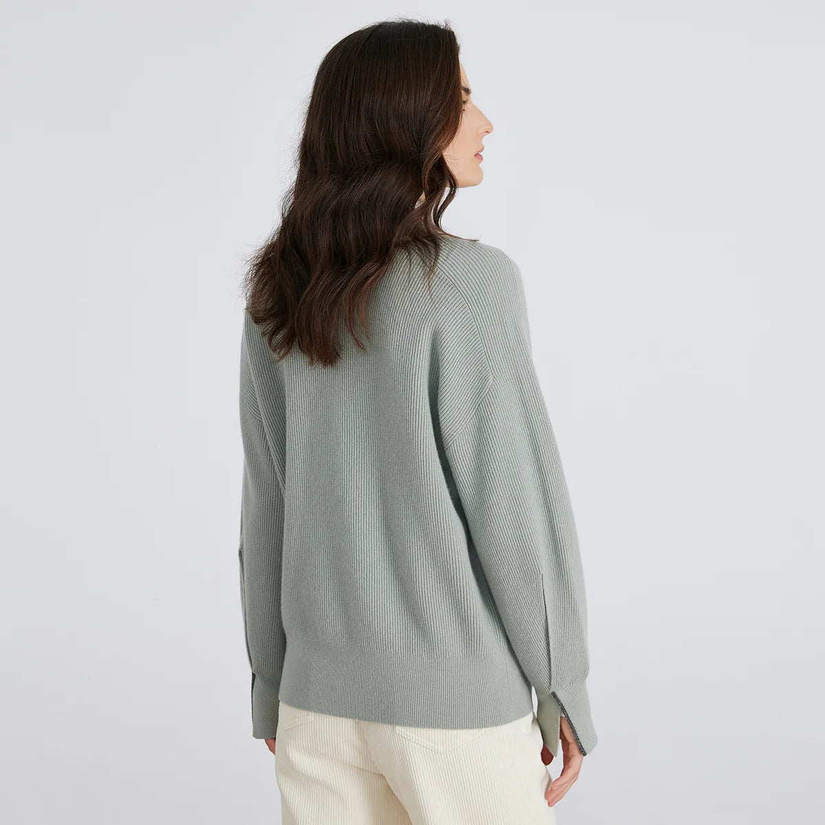 Serathinan Women’s Cashmere Wool V-Neck Cardigan – Autumn/Winter
