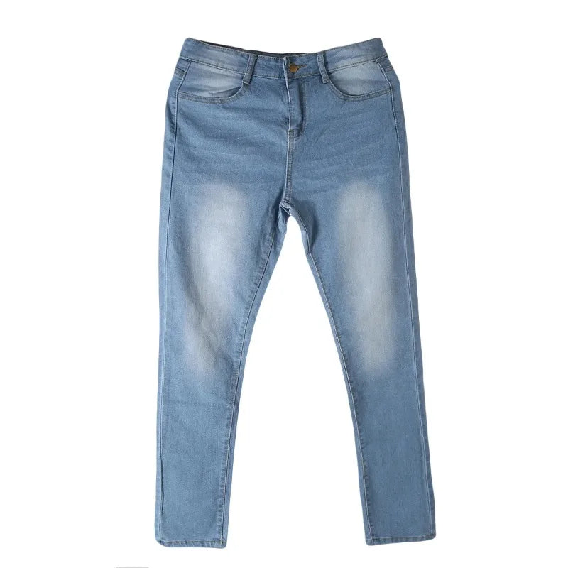 Women’s Ankle-Length Skinny Jeans – Mid Rise Stretch Casual Denim Pants
