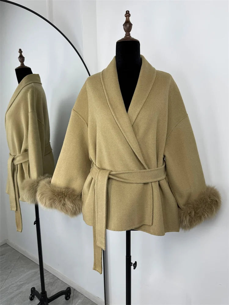 Loose Cardigan Wool Coat