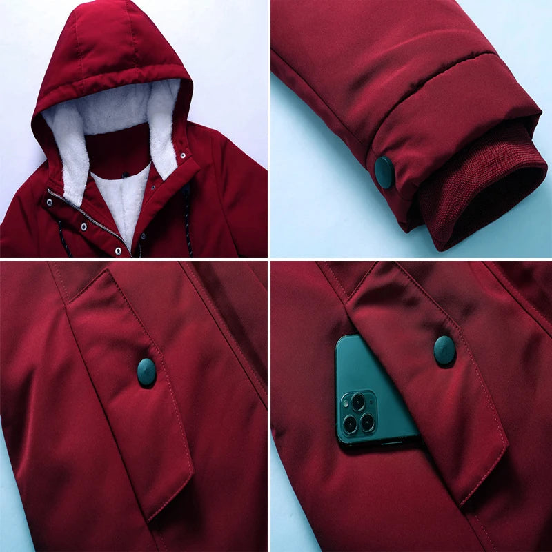 ArcticTrail Long Hooded Fleece-Lined Winter Parka for Women