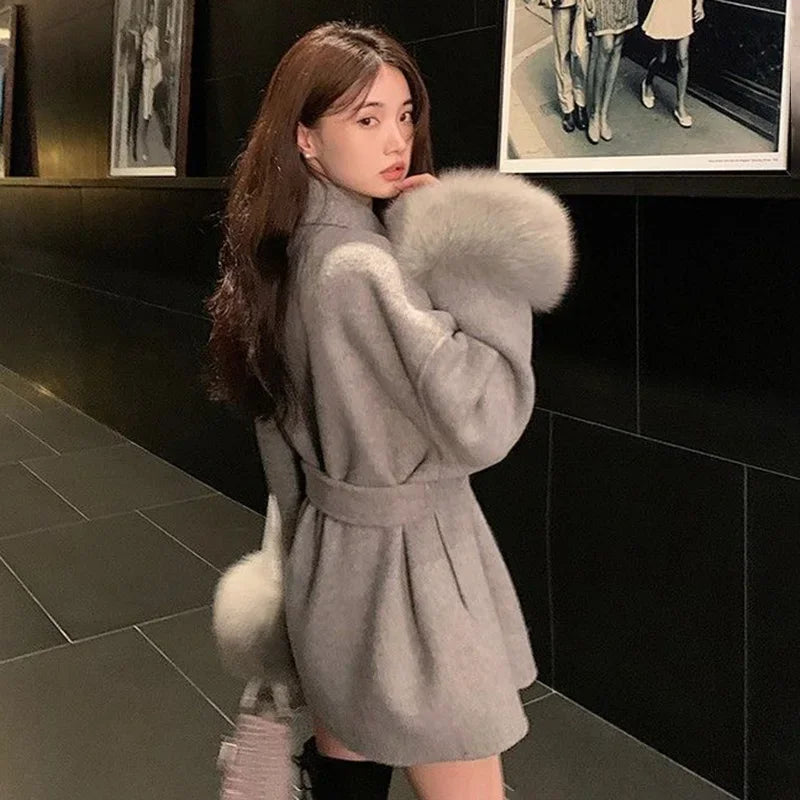 Loose Cardigan Wool Coat