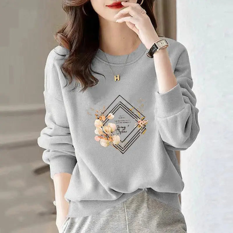 CutePatch Plush Cartoon O-Neck Sweatshirt for Women