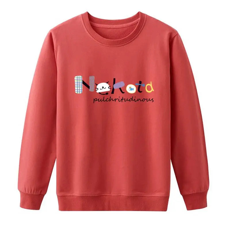 CutePatch Plush Cartoon O-Neck Sweatshirt for Women