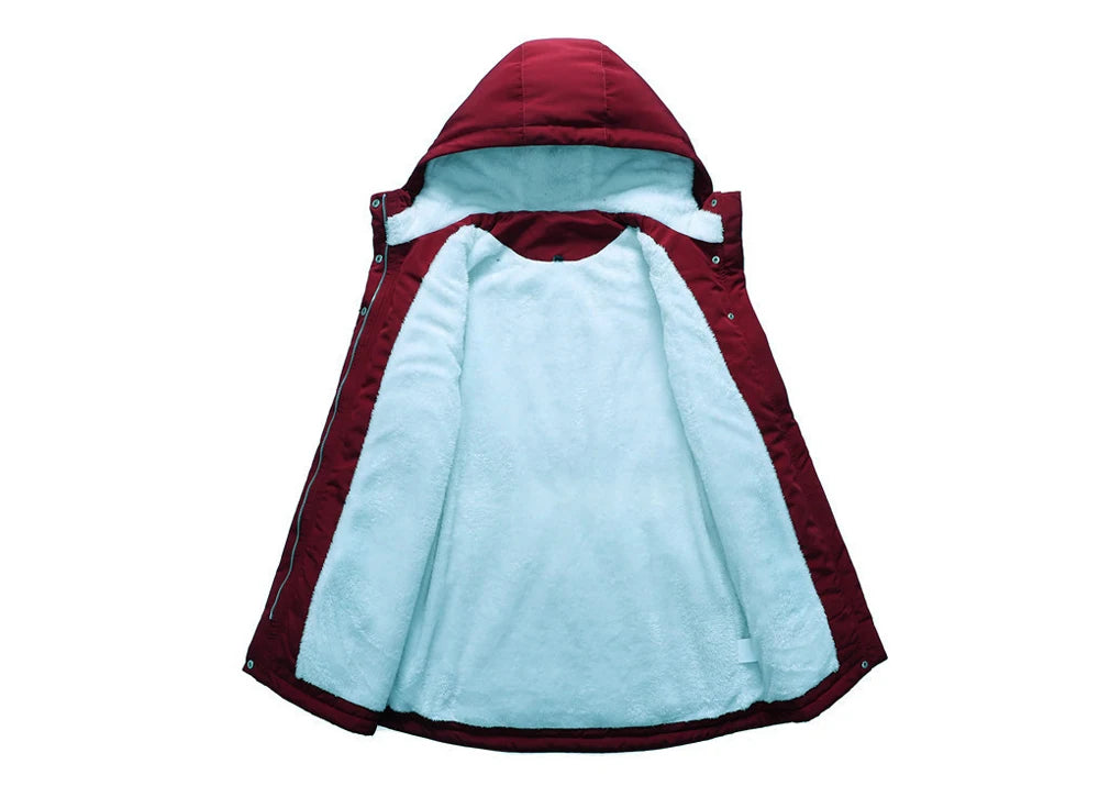 ArcticTrail Long Hooded Fleece-Lined Winter Parka for Women