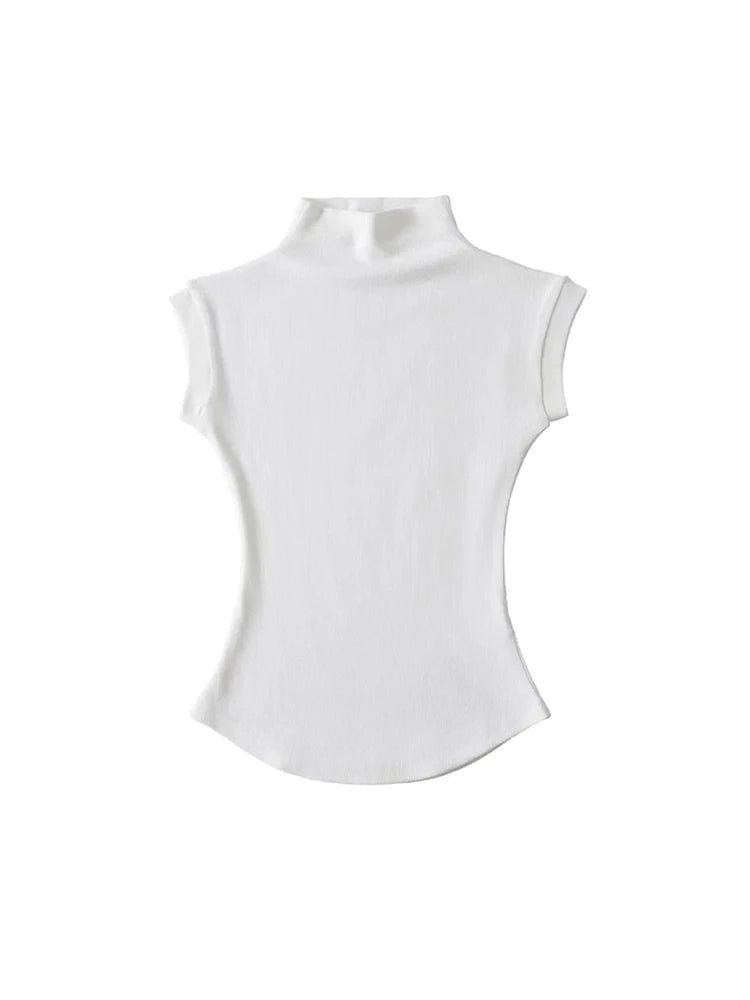 TODOBLACK Women's Sleeveless Turtleneck Slim Knit Top – Sexy Club & Summer Style