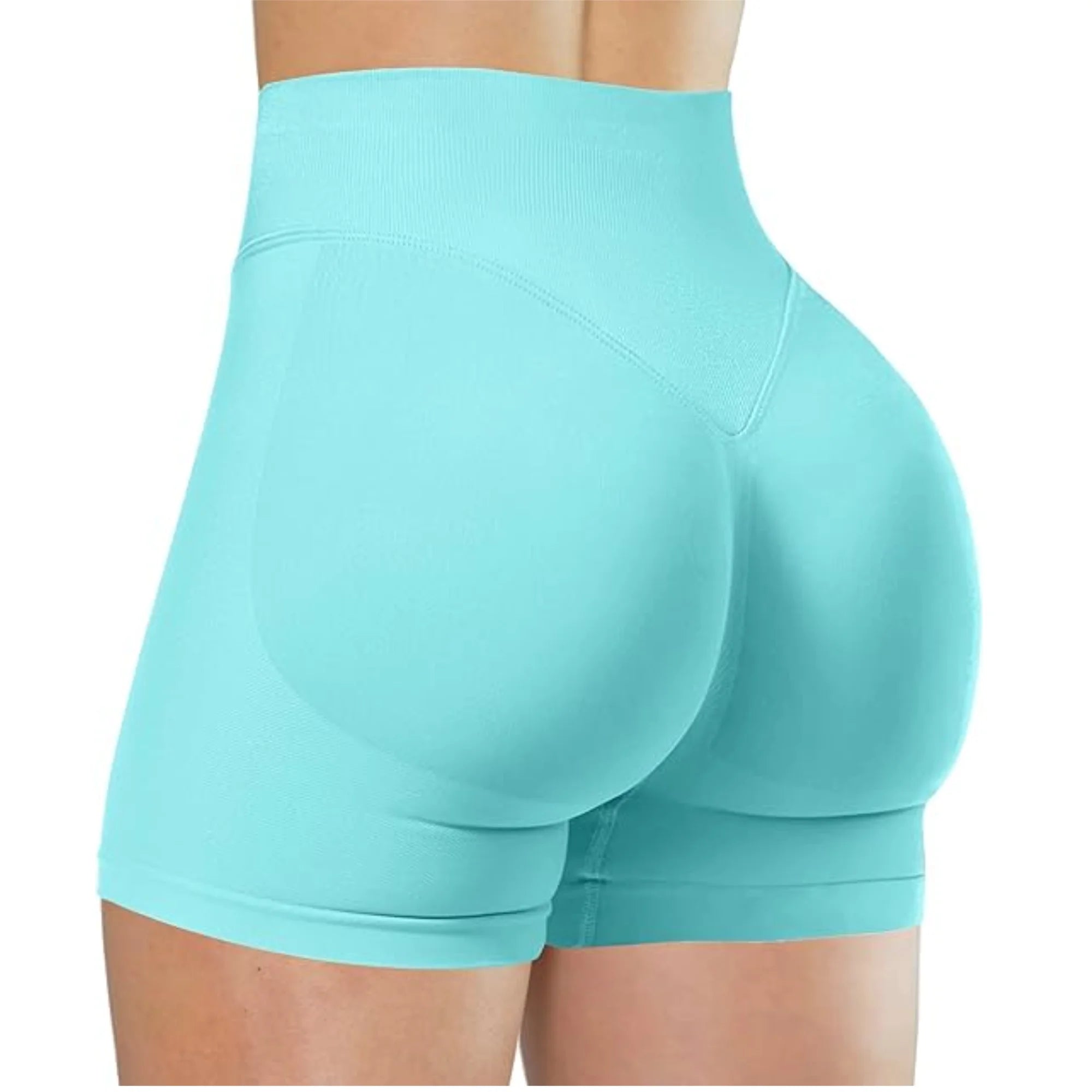 MEHEOL High-Waisted Yoga Shorts for Women – Slim Fit Sporty Fitness & Running Shorts