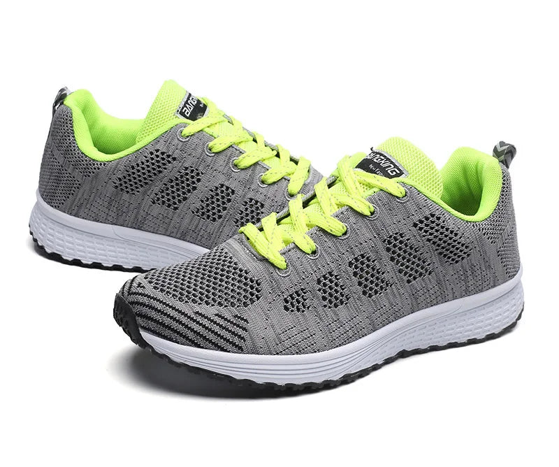 Women Casual Shoes Fashion Breathable Walking Mesh Flat Shoes Sneakers Women 2026 Gym Vulcanized Shoes White Female Footwear