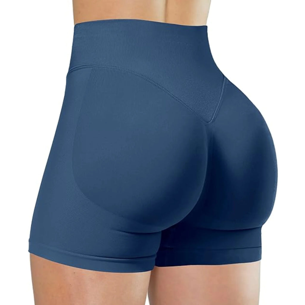 MEHEOL High-Waisted Yoga Shorts for Women – Slim Fit Sporty Fitness & Running Shorts