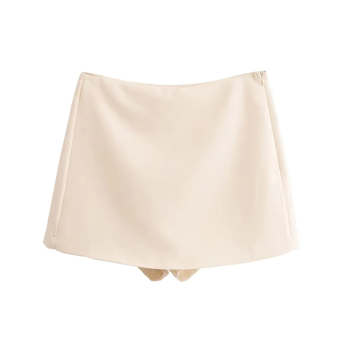 TFMLN High-Waist Skort for Women – Vintage Casual Mini Shorts Skirt with Side Zipper