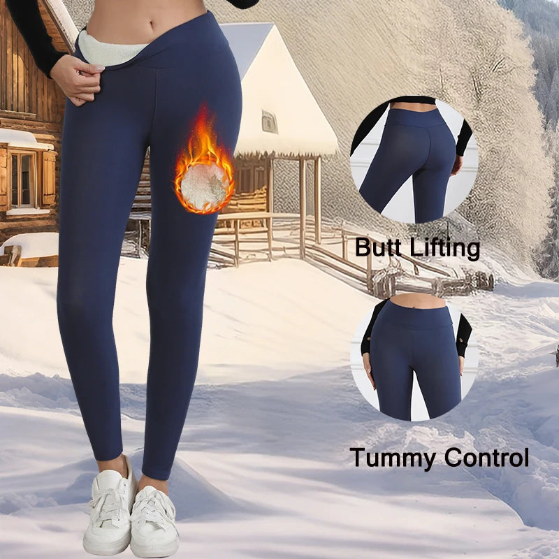 NoEnName Thicken High-Waist Winter Leggings