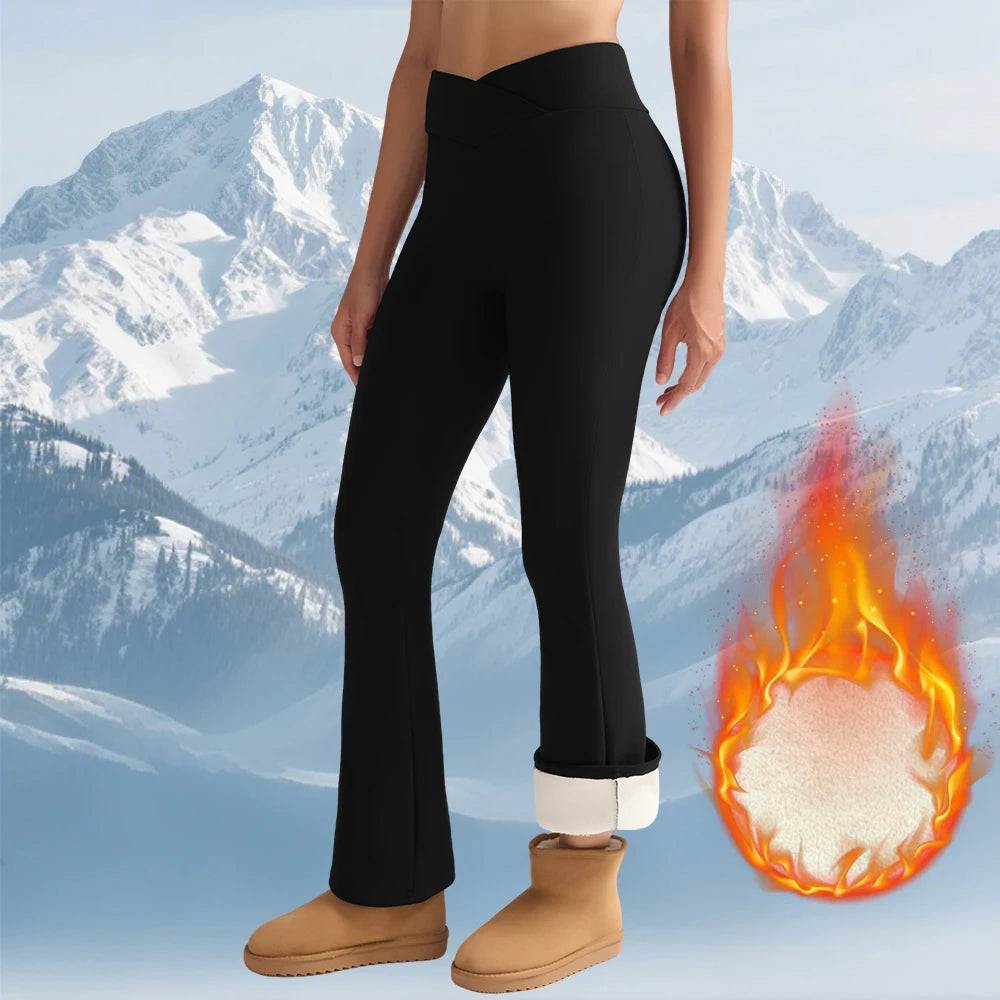 NoEnName Fleece-Lined High-Waist Winter Leggings