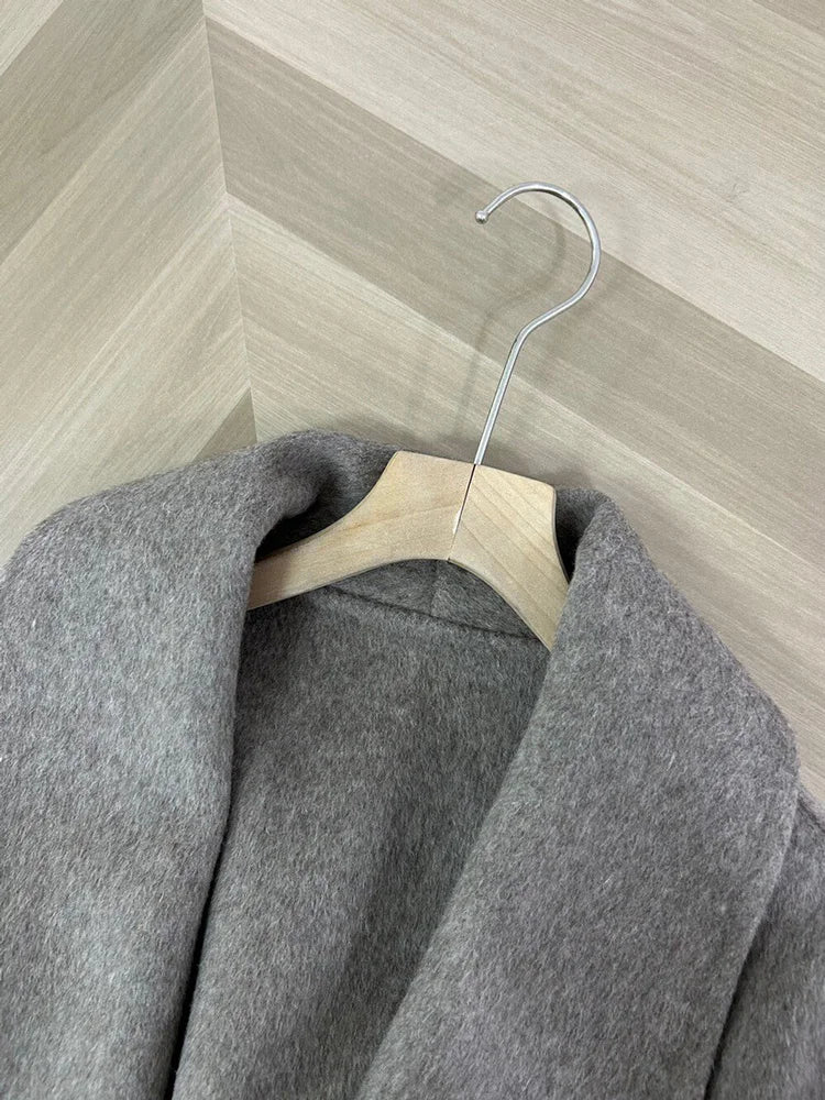 Loose Cardigan Wool Coat