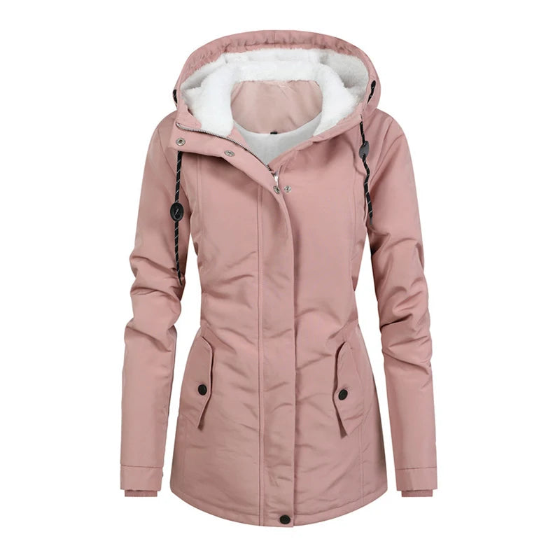 ArcticTrail Long Hooded Fleece-Lined Winter Parka for Women