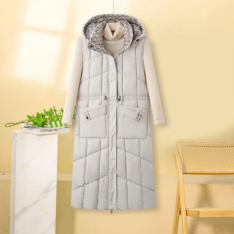 KIDCRKJ Reversible Hooded Quilted Winter Vest Jacket for Women