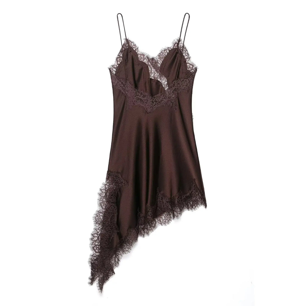 TF·MLN Asymmetrical Mini Spaghetti Strap Dress