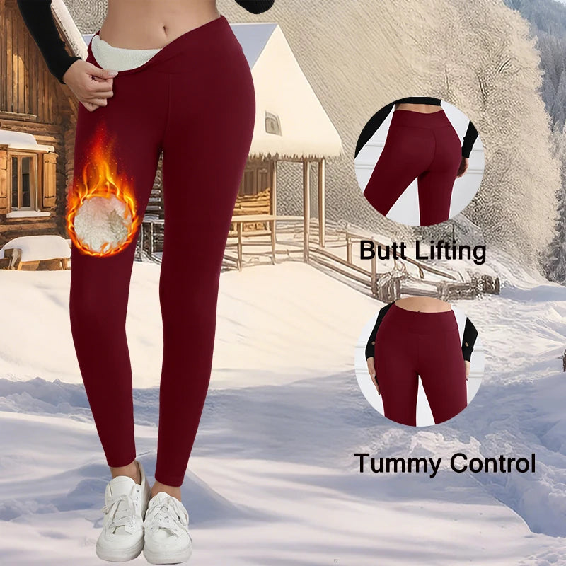 NoEnName Thicken High-Waist Winter Leggings