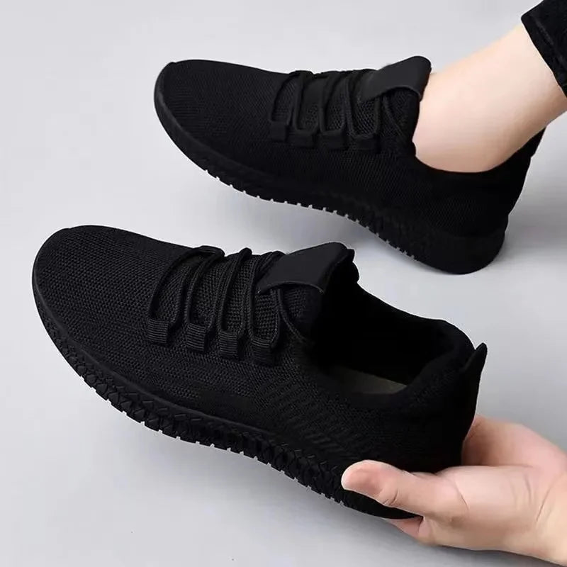 Women's Breathable Non-slip Platform Fashion New Casual Shoes Korean Running Shoes Black Sneakers Shoes for Women 2026 Autumn