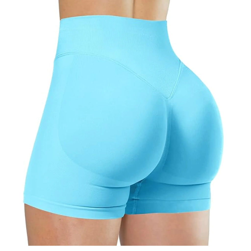 MEHEOL High-Waisted Yoga Shorts for Women – Slim Fit Sporty Fitness & Running Shorts