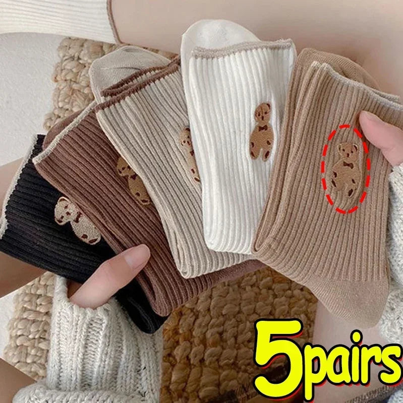 Cute Bear Cotton Socks