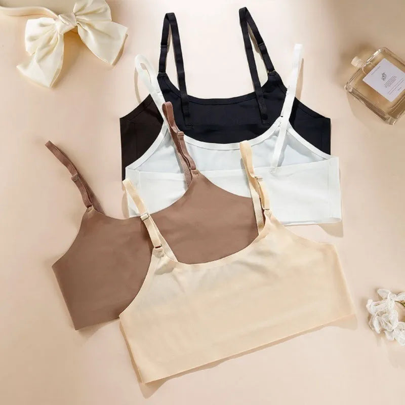 Women's Ice Silk Non-marking Bra Breathable Comfortable Non-steel Ring Sports Yoga Underwear