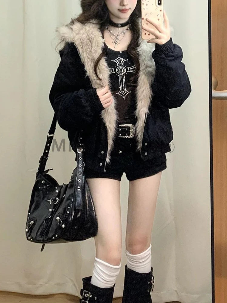 Miss Tough Faux Fur Hooded Winter Parka for Women