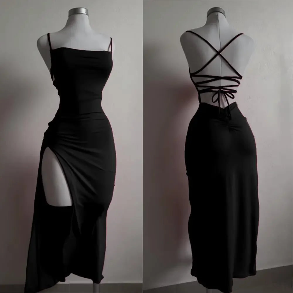 – Slim Streetwear Ankle-Length Dress