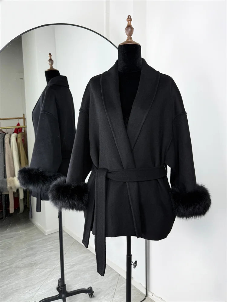 Loose Cardigan Wool Coat