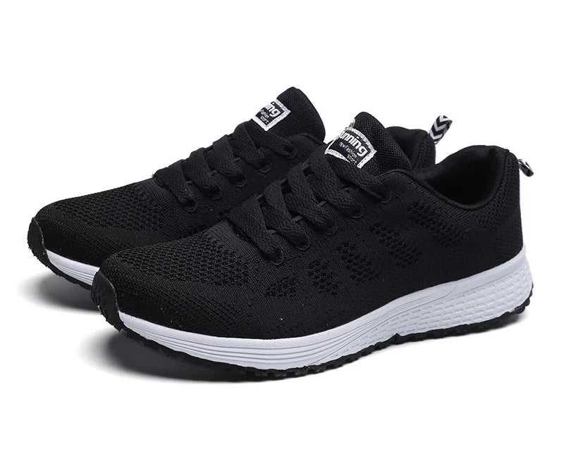 Women Casual Shoes Fashion Breathable Walking Mesh Flat Shoes Sneakers Women 2026 Gym Vulcanized Shoes White Female Footwear