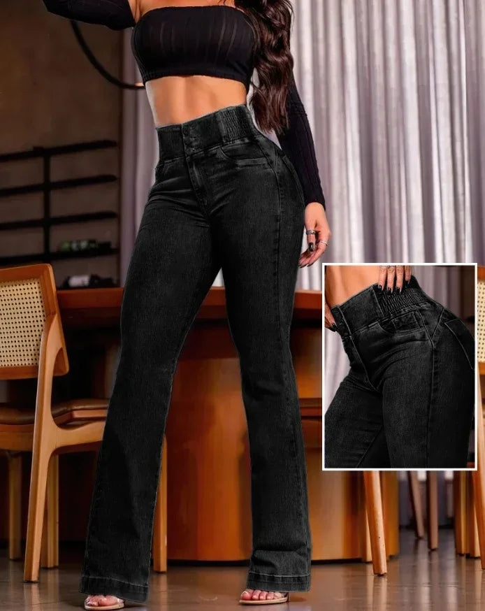 Women’s Skinny Ankle-Length Jeans – High Stretch Low Rise Denim Pants for Summer