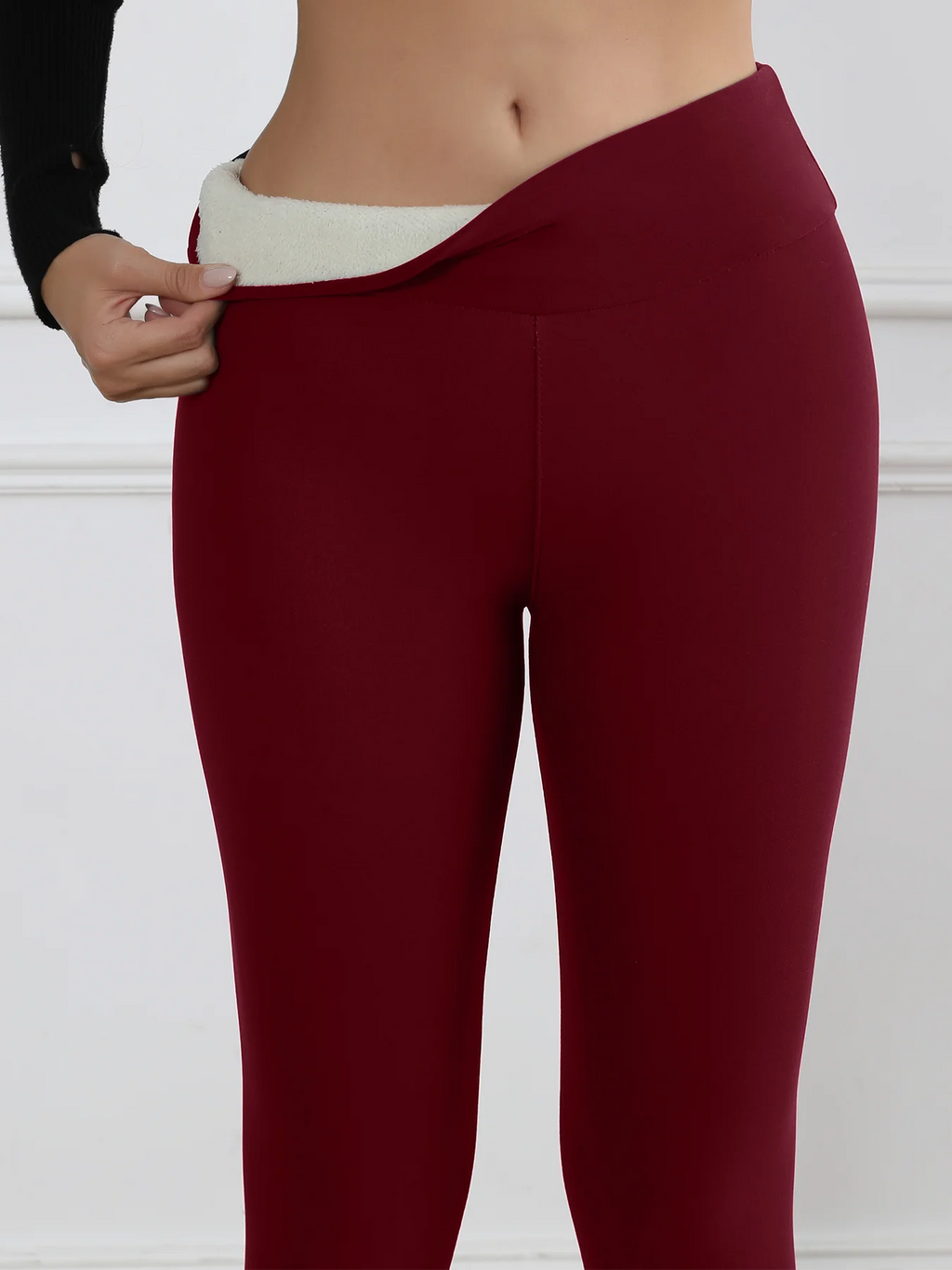 NoEnName Fleece-Lined High-Waist Winter Leggings