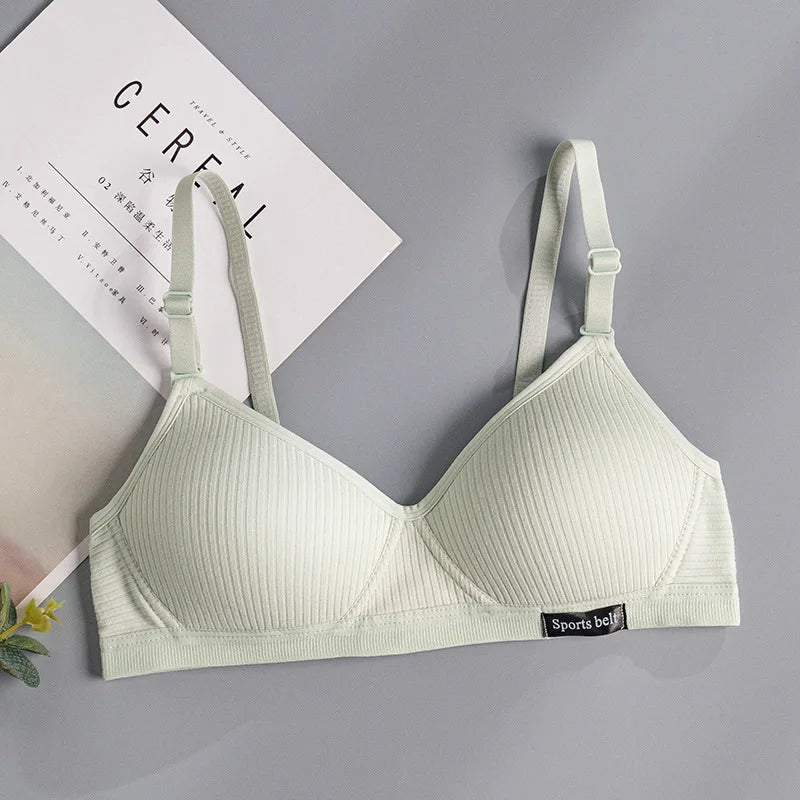 Women Underwear Cotton Bra Seamleass Gathered Push Up Bra Comfortable Soft Bralette Sexy Fashion Ladies Intimate Lingerie
