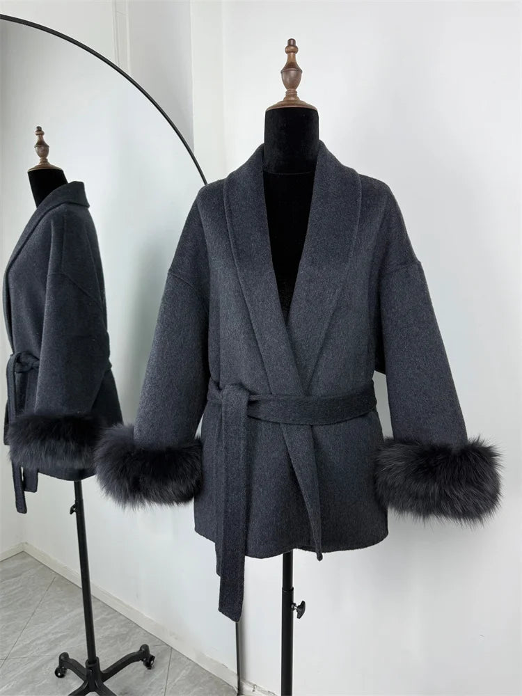 Loose Cardigan Wool Coat
