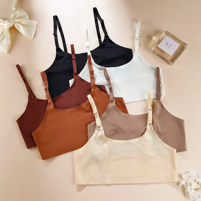 Women's Ice Silk Non-marking Bra Breathable Comfortable Non-steel Ring Sports Yoga Underwear