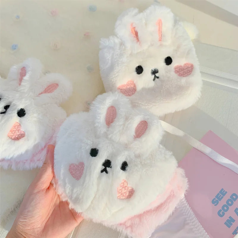 Japanese Lolita plush rabbit cute bra underwear warm woman