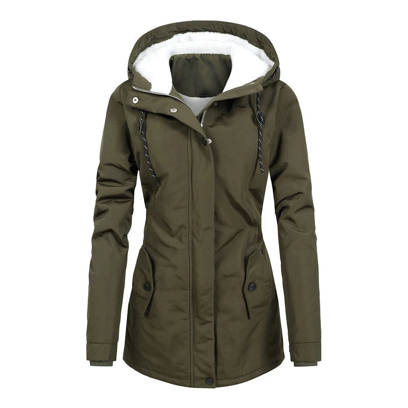 ArcticTrail Long Hooded Fleece-Lined Winter Parka for Women